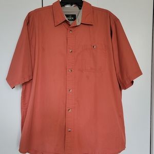 REDHEAD Casual Button Down Rust Orange XL